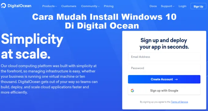 Cara Mudah Install Windows 10 di Digital Ocean