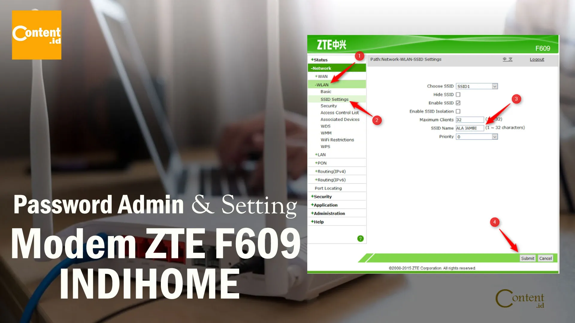 Username dan Password IndiHome ZTE F609 Terbaru 2024